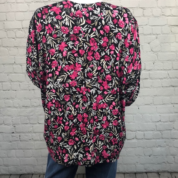 Karen Scott Black & Pink Cardigan S L XL XXL 2X - Picture 3 of 3